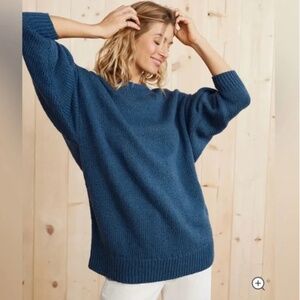 Jenni Kayne Cotton Tunic Sweater in Indigo Blue
